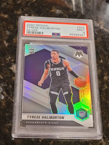 2020 Mosaic SILVER Tyrese Haliburton PSA 9 MINT #204