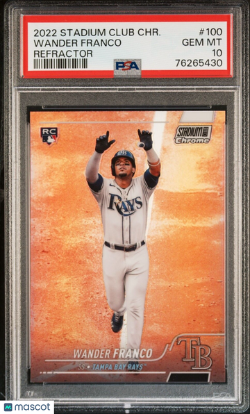 2022 Stadium Club Wander Franco #100 Chrome Refractor Rookie PSA 10