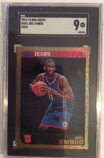 2014-15 Hoops Gold #263 Joel Embiid SGC 9