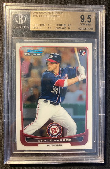 2012 Bowman Chrome Bryce Harper Rookie BGS 9.5 