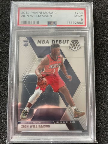 2019 Panini Mosaic Zion Williamson #269 PSA 9 MINT NBA DEBUT