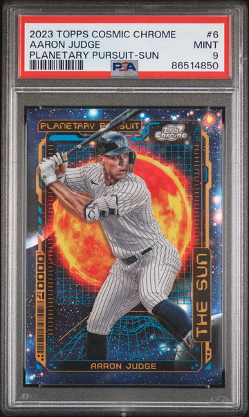 2023 Topps Cosmic Chrome Planetary Pursuit Sun Aaron Judge #PPS6 PSA 9