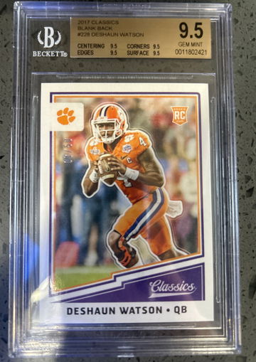 2017 Classics Blank Back Deshaun Watson BGS 9.5