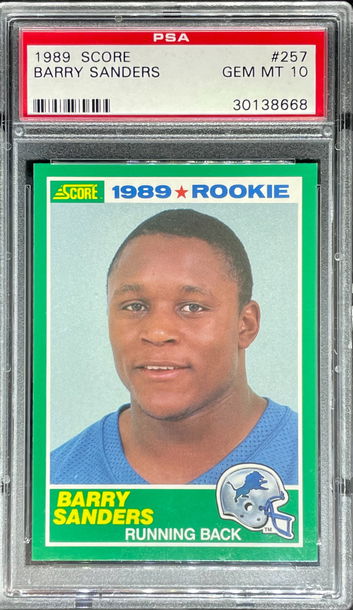 1989 Score Barry Sanders Rookie PSA 10