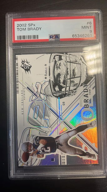 2002 SPx Tom Brady PSA 9
