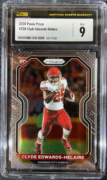 2020 Panini Prizm Rookie Clyde Edwards-Helaire CSG 9 MINT