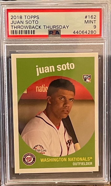 2018 Topps Juan Soto Throwback Thursday PSA 9