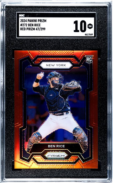 2024 Panini Prizm #272 Ben Rice Red Prizm /299 SGC 10