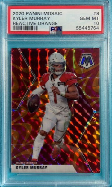 2020 Panini Mosaic Reactive Orange Prizm Kyler Murray #8 PSA 10 GEM MINT