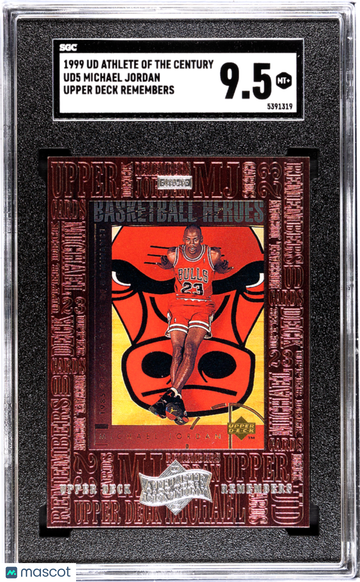 1999 Upper Deck Athlete Of The Century Michael Jordan #UD5 Remembers SGC 9.5