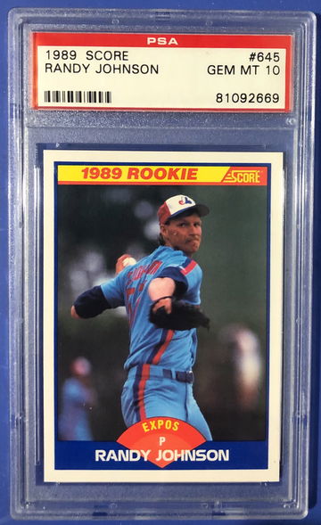 1989 Score #645 Randy Johnson PSA 10 Gem Mint rookie