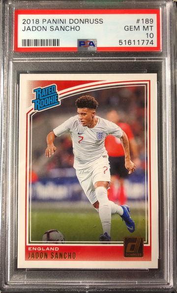 2018 Panini Donruss Jadon Sancho Rated Rookie RC PSA 10