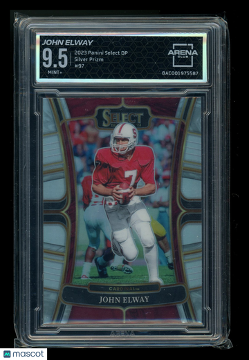 2023 Panini Select Draft Picks Silver Prizm John Elway #97 Arena Club 9.5
