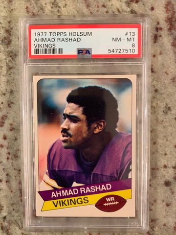Ahmad Rashad 1977 Topps Holsum PSA 8