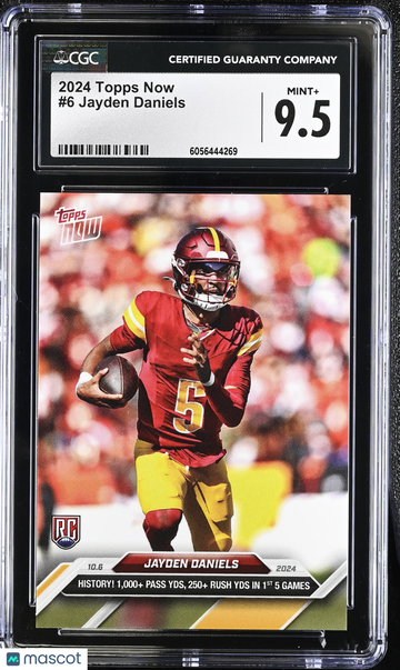 2024 Topps Now Jayden Daniels #6 CGC 9.5