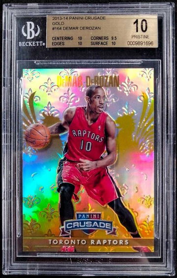 2013-14 Panini Crusade GOLD 06/10 DeMar Derozan #164 BGS 10 PRISTINE POP 1 - DHL Express Air with Tracking from Overseas