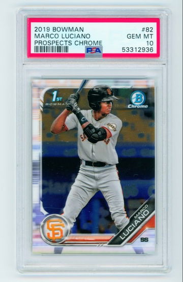 2019 Bowman Marco Luciano Prospects Chrome #82 PSA 10 (mf)
