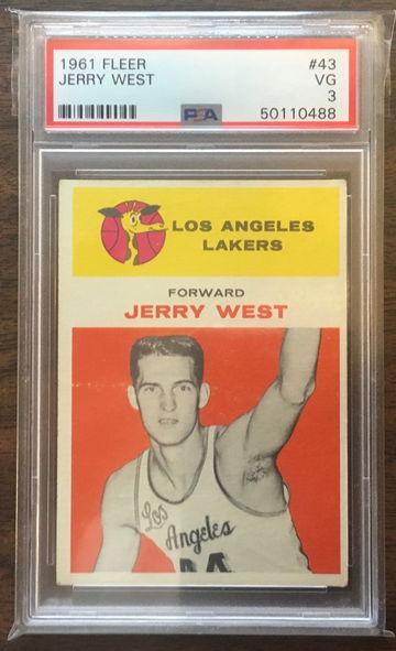 1961 Fleer #43 Jerry West Rookie PSA 3
