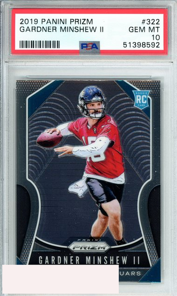 2019 PANINI PRIZM GARDNER MINSHEW II #322 JAGUARS ROOKIE RC PSA GEM MT 10