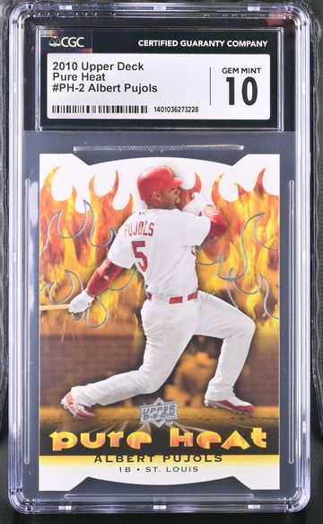 2010 UPPER DECK ALBERT PUJOLS PURE HEAT #PH-2 CGC 10 BL.D2.61