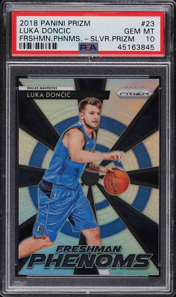 2018-19 Panini Prizm Luka Doncic Freshman Phenoms #23 Silver Prizm PSA 10