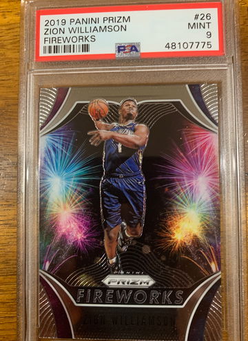 Zion Williamson Prizm Firewoks #26