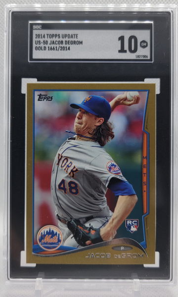 JACOB deGROM 2014 TOPPS UPDATE RC #US50 GOLD PARALLEL /2014  SGC 10