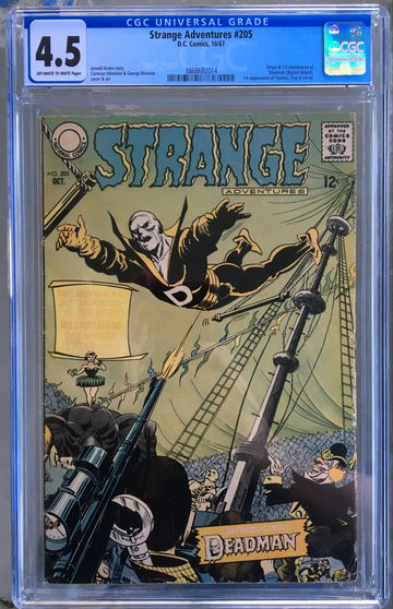 Strange Adventures #205 (1967) CGC 4.5 -- O/w to white; 1st & origin of Deadman