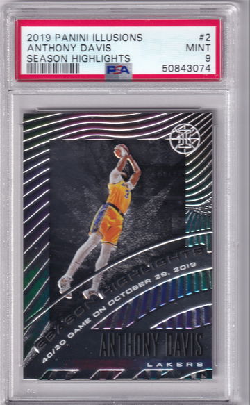 2019 Panini Illusions Anthony Davis Season Highlights #2 PSA 9
