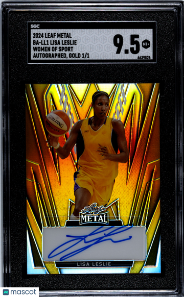 2024 Leaf Metal Women Of Sport Lisa Leslie #BA-LL1 Autograph Gold 1 1 SGC 9.5