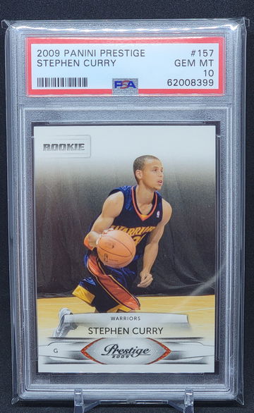 2009-10 PANINI PRESTIGE STEPHEN CURRY ROOKIE CARD #157 RC PSA 10 GEM MT
