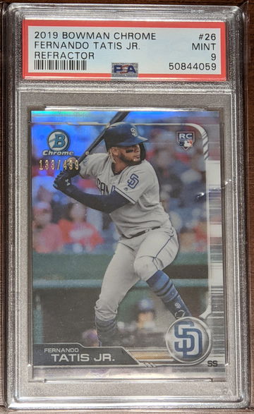 2019 Bowman Chrome Refractor Fernando Tatis Jr. RC PSA 9 133/499