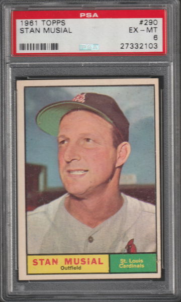 1961 Topps #290 Stan Musial, PSA 6
