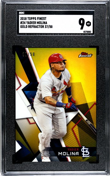 2018 Topps Finest Gold Refractor Yadier Molina