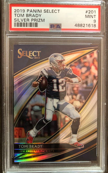 2019 Panini Select Tom Brady Field Level Silver Prizm PSA 9