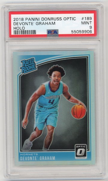 Devonte Graham 2018 Optic Holo PSA 9 Rookie