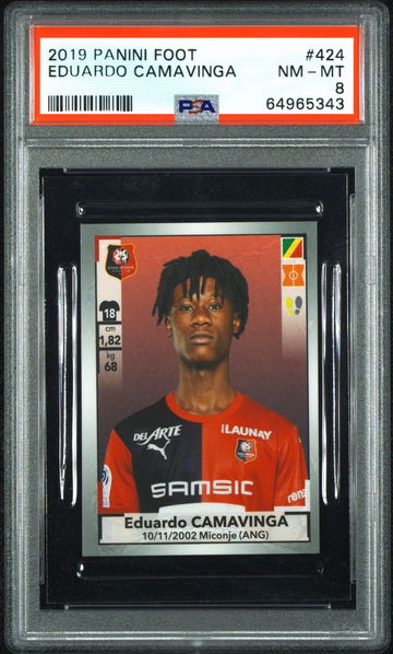 2019 Panini Foot Eduardo Camavinga PSA 8