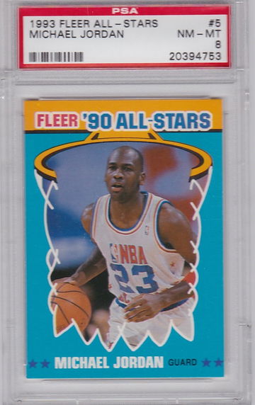 1990 Fleer All Star Michael Jordan #5 PSA NM-MT 8
