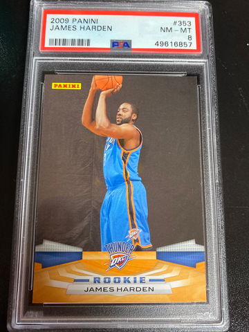 2009 Panini James Harden Rookie PSA 8
