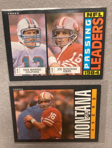 1985 Topps Joe Montana Lot of 2 #157 & #192