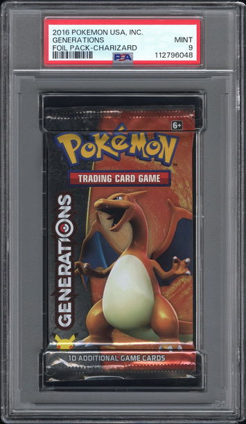 2016 Pokemon Usa, Inc. Generations Foil Pack Charizard Foil Pack PSA 9