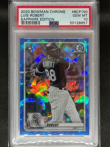 PSA 10 Luis Robert 2020 Bowman Chrome Sapphire Edition RC White Sox