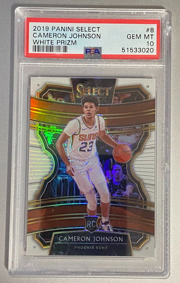 2019 Panini Select Cameron Johnson White Prizm Concourse RC /149 PSA 10