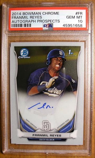 Franmil Reyes 2014 Bowman Chrome Prospects Auto PSA 10