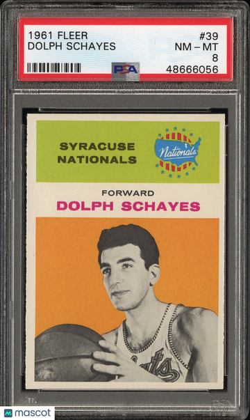 1961 Fleer Dolph Schayes #39 PSA 8