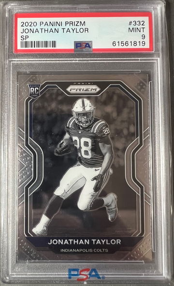 2020 Prizm Jonathan Taylor PSA 9 #332 Negative Variation SP RC Rookie card