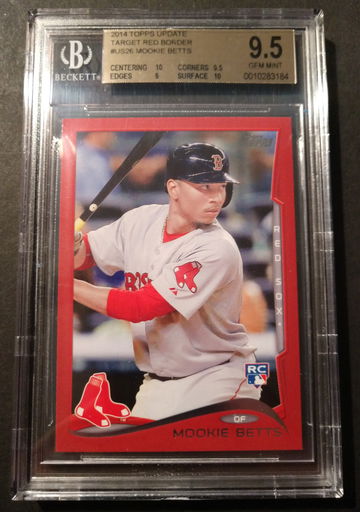 2014 Topps Update Target Red Mookie Betts #US26 BGS 9.5