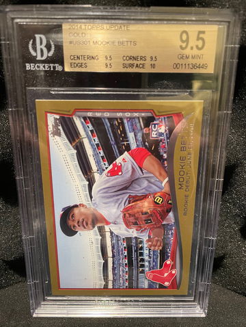 2014 Topps Update Mookie Betts Gold BGS 9.5