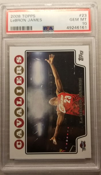 2008 Topps Lebron James PSA 10 chalk toss
