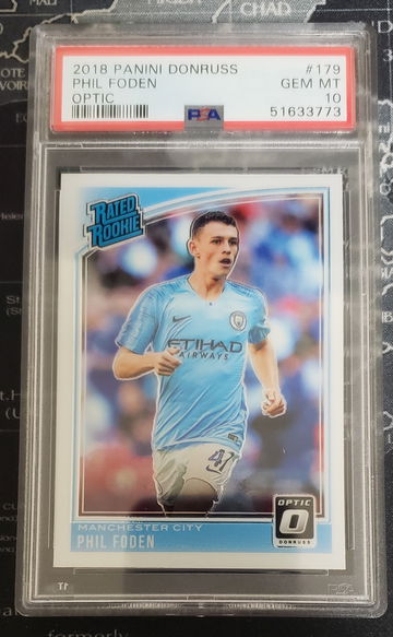 2018 Panini Donruss Optic Phil Foden Rookie RC PSA 10